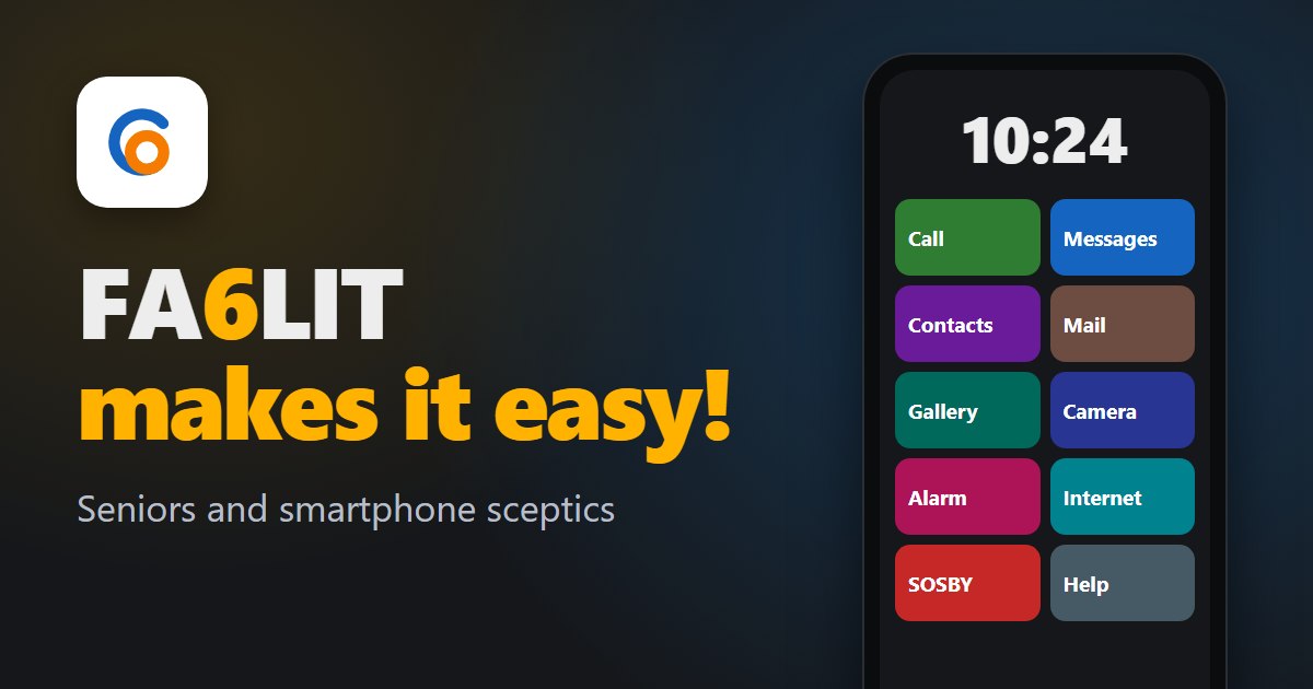 FA6LIT, the simple phone for seniors