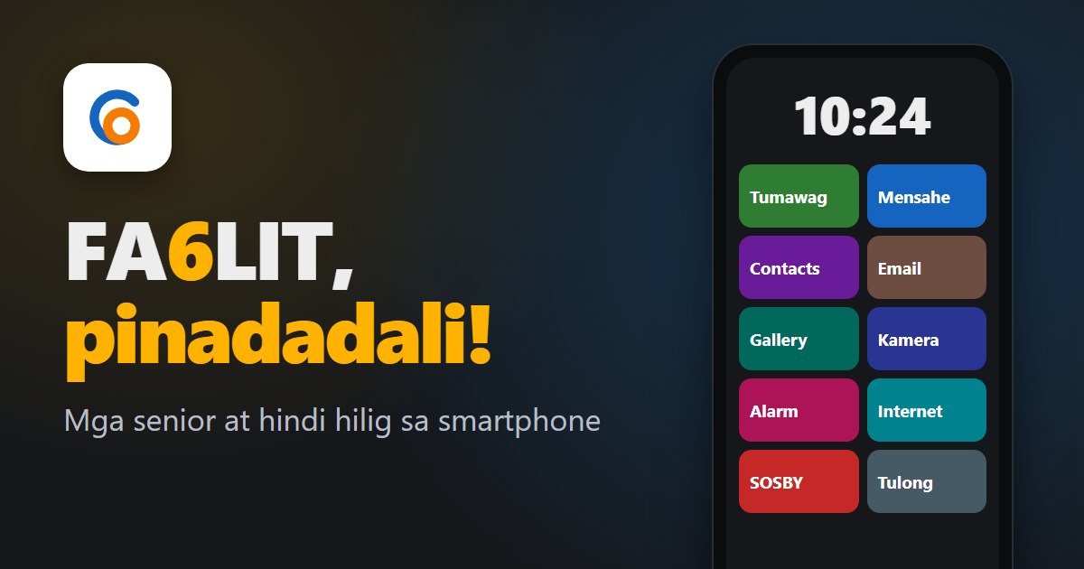 FA6LIT, ang simpleng telepono para sa mga senior