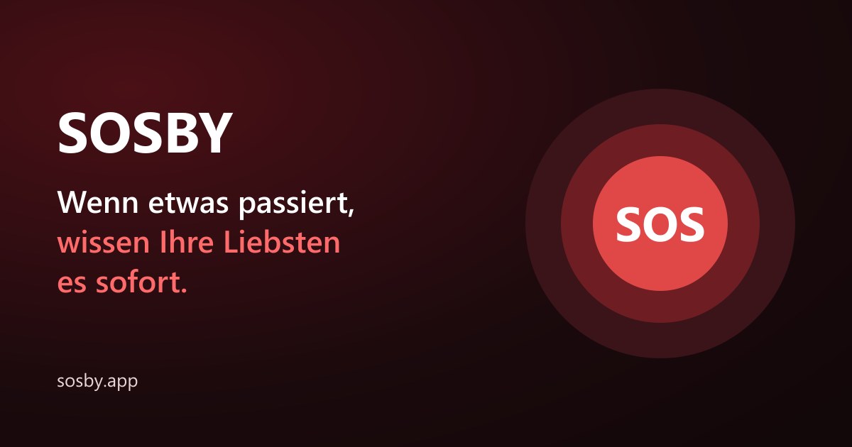 SOSBY, die App, die Ihre Angehörigen alarmiert