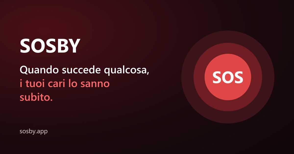 SOSBY, l'app che avvisa i tuoi cari